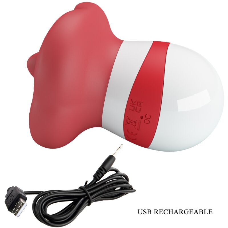 Stimolatore Lingua Realistico Pretty Love Mina — Rosso