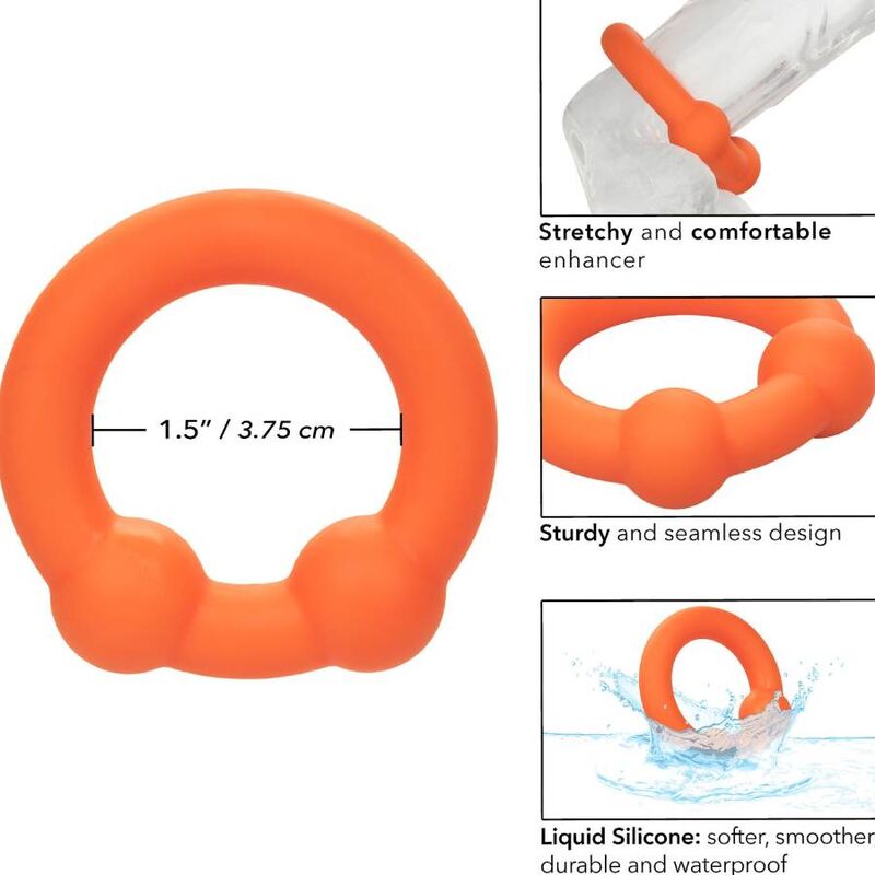 Anello Fallico con Sfere Calexotics Alpha Dual Ball — Arancione