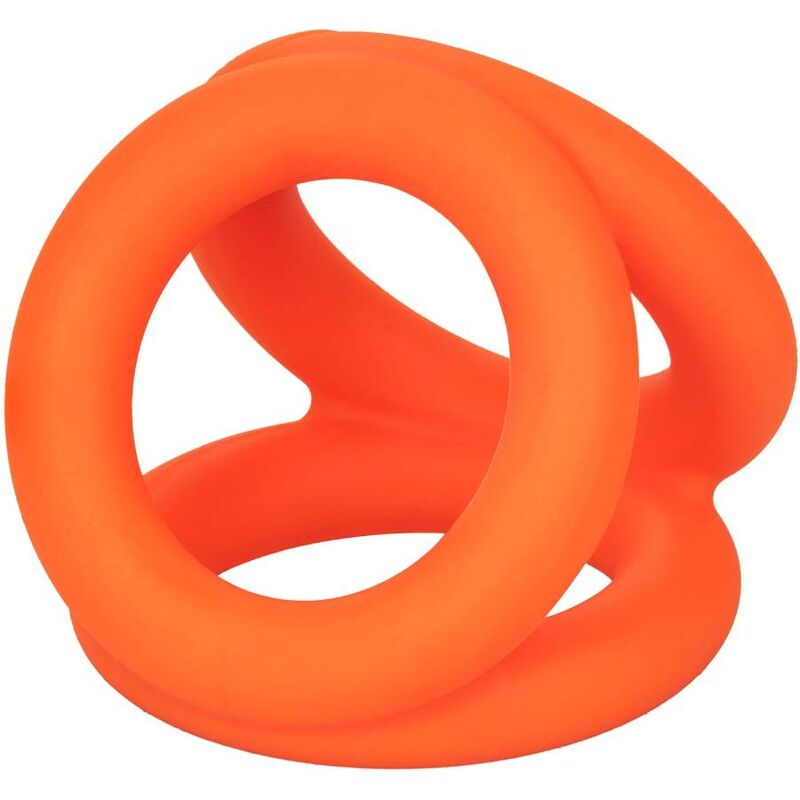 Anello Fallico Triplo Calexotics Alpha Tri-Ring — Silicone, Arancione