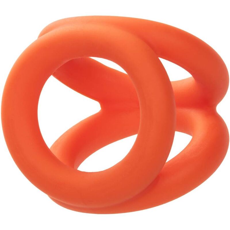 Anello Fallico Triplo Calexotics Alpha Tri-Ring — Silicone, Arancione