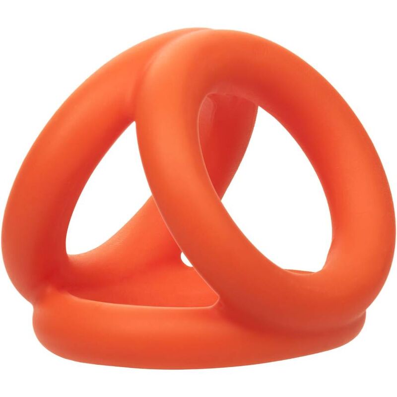 Anello Fallico Triplo Calexotics Alpha Tri-Ring — Silicone, Arancione