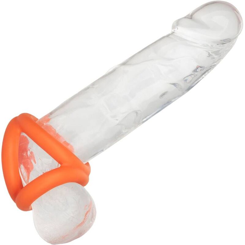 Anello Fallico Triplo Calexotics Alpha Tri-Ring — Silicone, Arancione