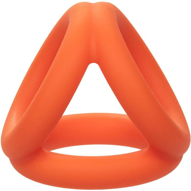 Anello Fallico Triplo Calexotics Alpha Tri-Ring — Silicone, Arancione