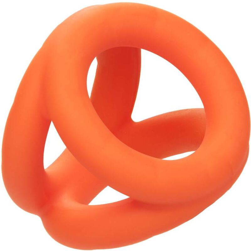 Anello Fallico Triplo Calexotics Alpha Tri-Ring — Silicone, Arancione