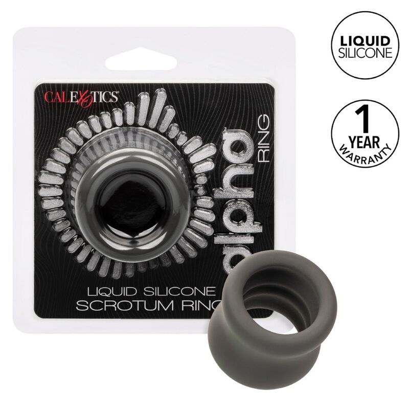 Anello Fallico per Scroto Calexotics Alpha — Silicone, Nero