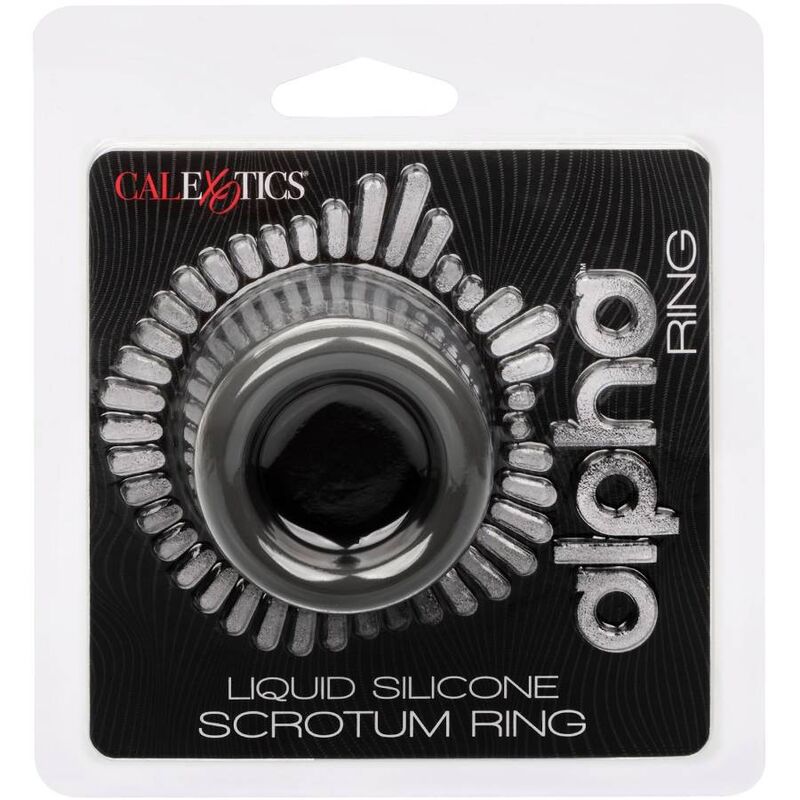 Anello Fallico per Scroto Calexotics Alpha — Silicone, Nero