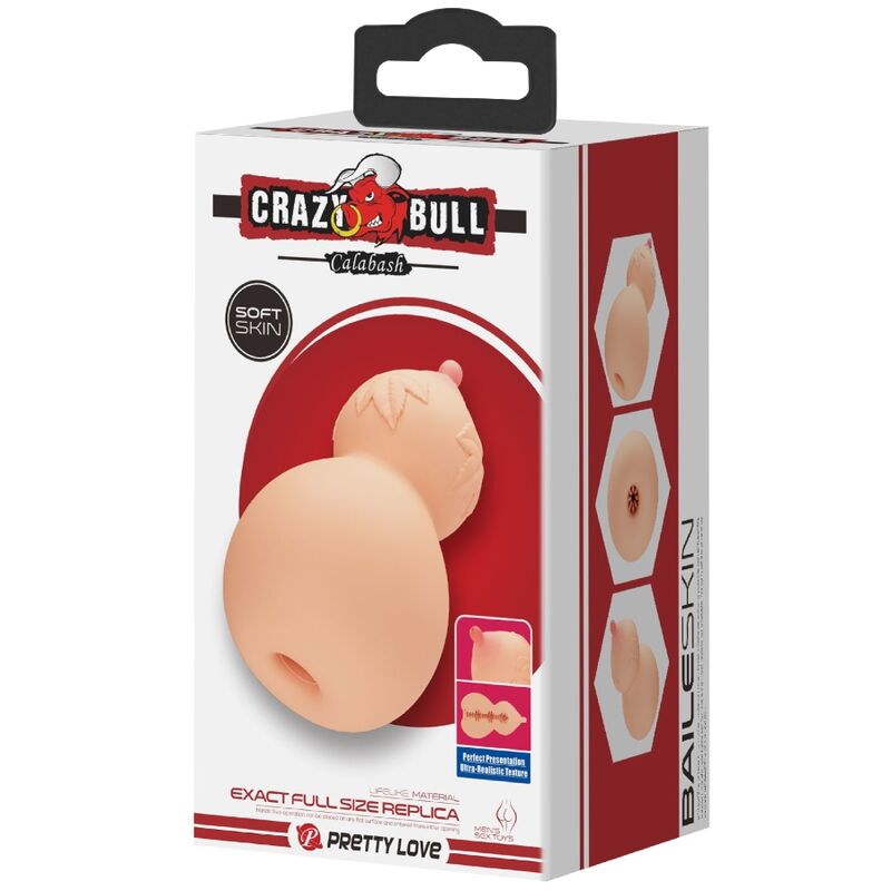 Masturbatore Maschile a Forma di Seno Crazy Bull Calabash
