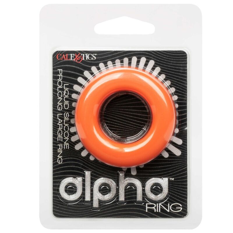 Anello Fallico Vibrante Calexotics Alpha Prolong — Silicone, Arancio