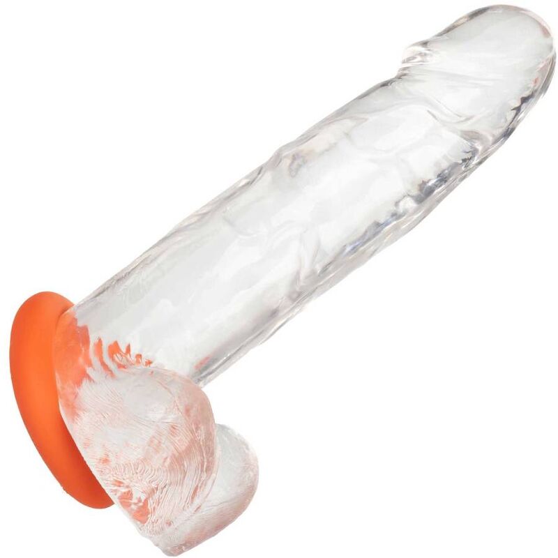 Anello Fallico Vibrante Calexotics Alpha Prolong — Silicone, Arancio