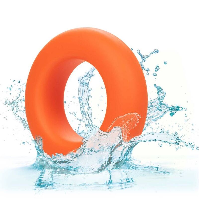 Anello Fallico Vibrante Calexotics Alpha Prolong — Silicone, Arancio