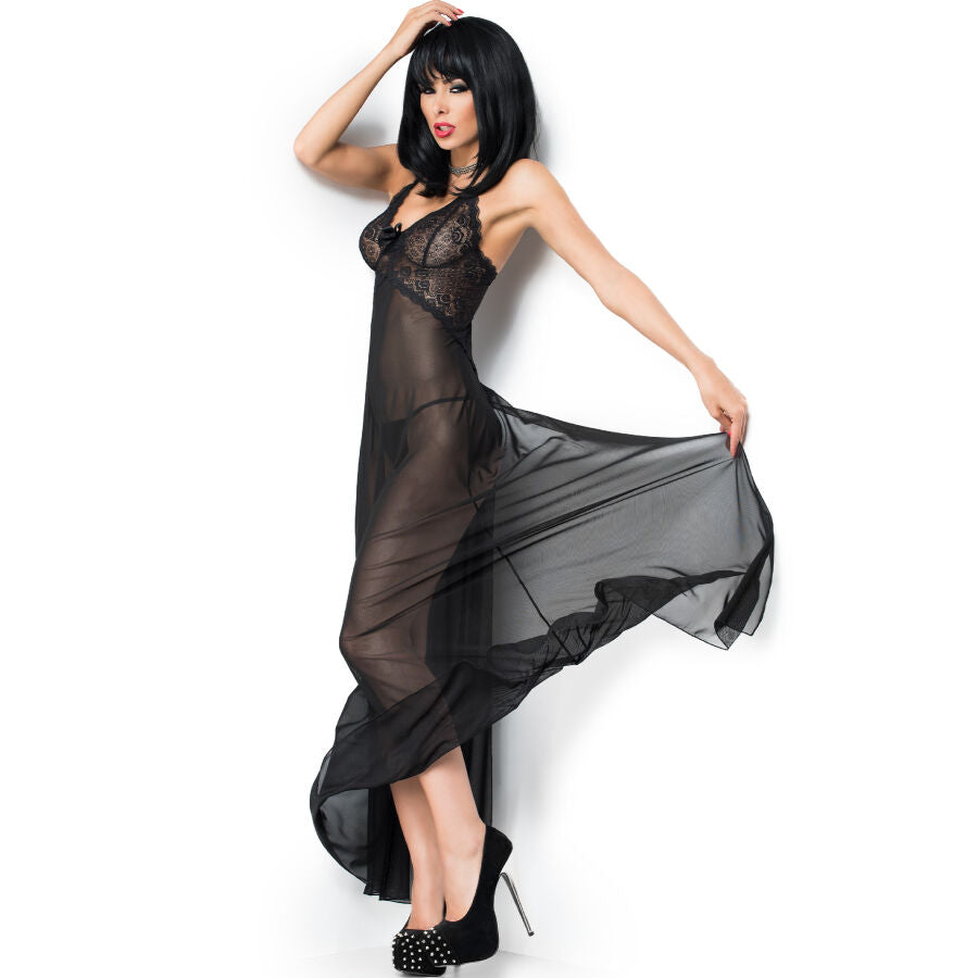Babydoll Lungo Chilirose CR 3883 — Nero, L/XL