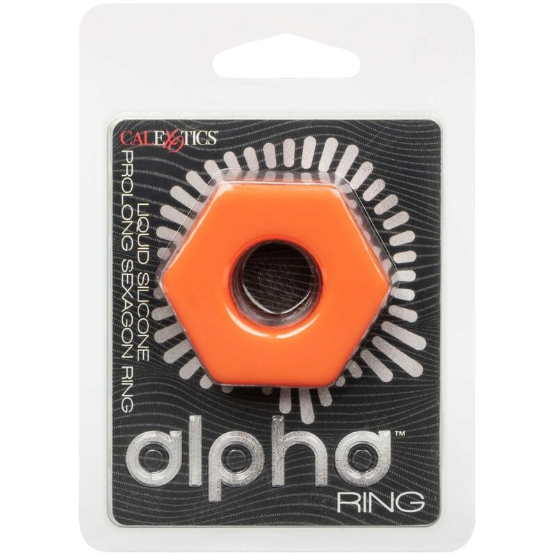 Anello Fallico Ritardante Calexotics Alpha Prolong Sexagon — Arancione