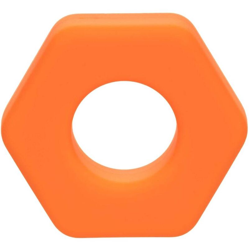 Anello Fallico Ritardante Calexotics Alpha Prolong Sexagon — Arancione