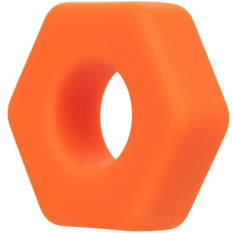 Anello Fallico Ritardante Calexotics Alpha Prolong Sexagon — Arancione