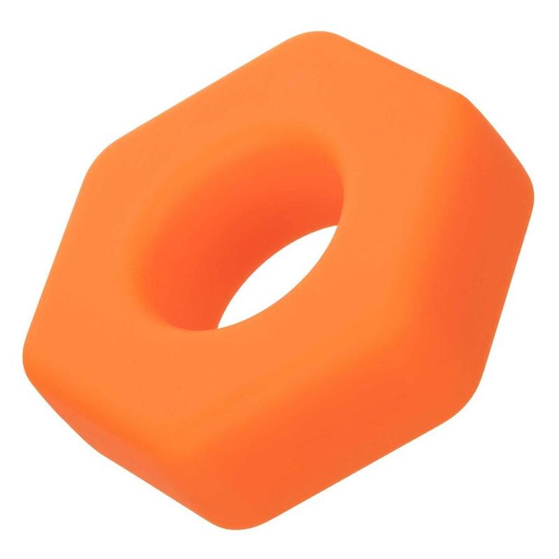 Anello Fallico Ritardante Calexotics Alpha Prolong Sexagon — Arancione