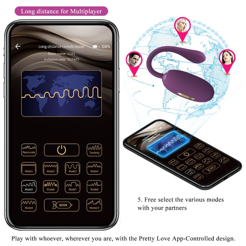 Uovo Vibrante Ricaricabile Pretty Love Doreen — Silicone