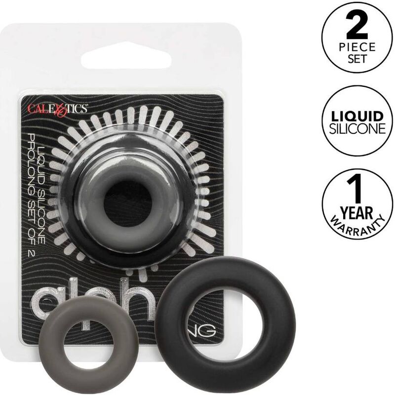 Anello Fallico Vibrante Calexotics Alpha Prolong — Set 2 pz