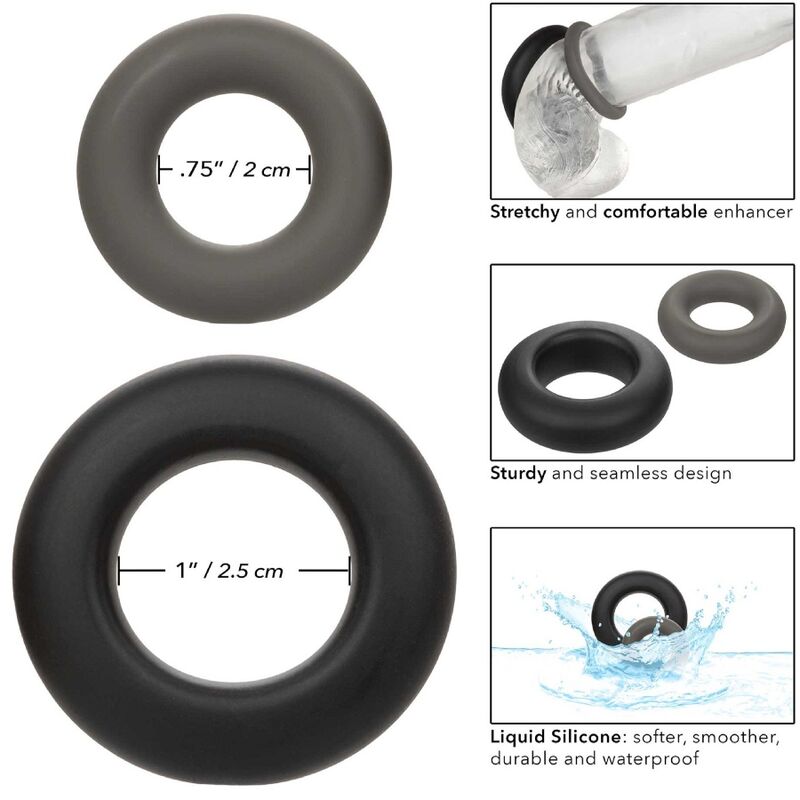 Anello Fallico Vibrante Calexotics Alpha Prolong — Set 2 pz