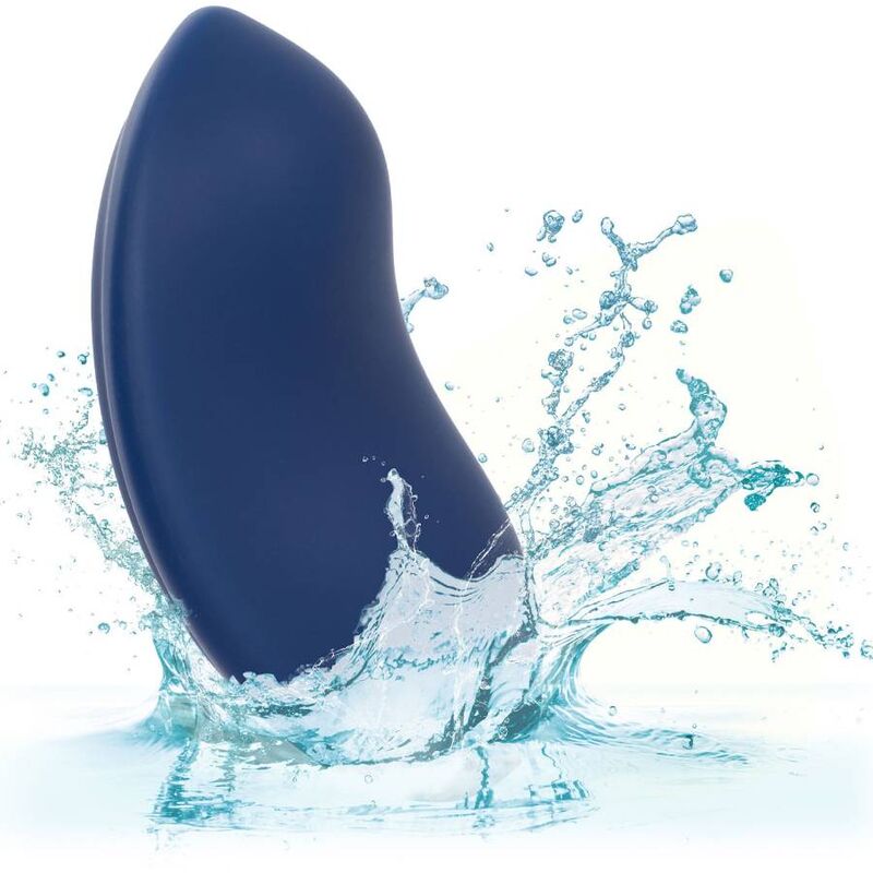 Vibratore Wand Calexotics Cashmere Velvet Curve — Silicone, Blu