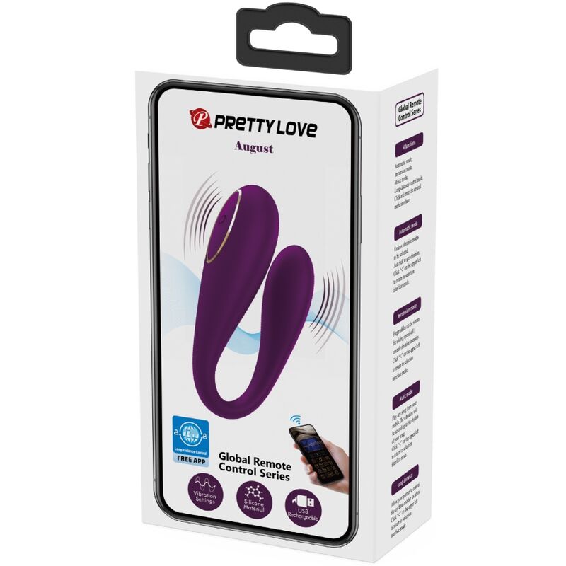 Vibratore Rabbit con Telecomando Pretty Love August — 12 Funzioni