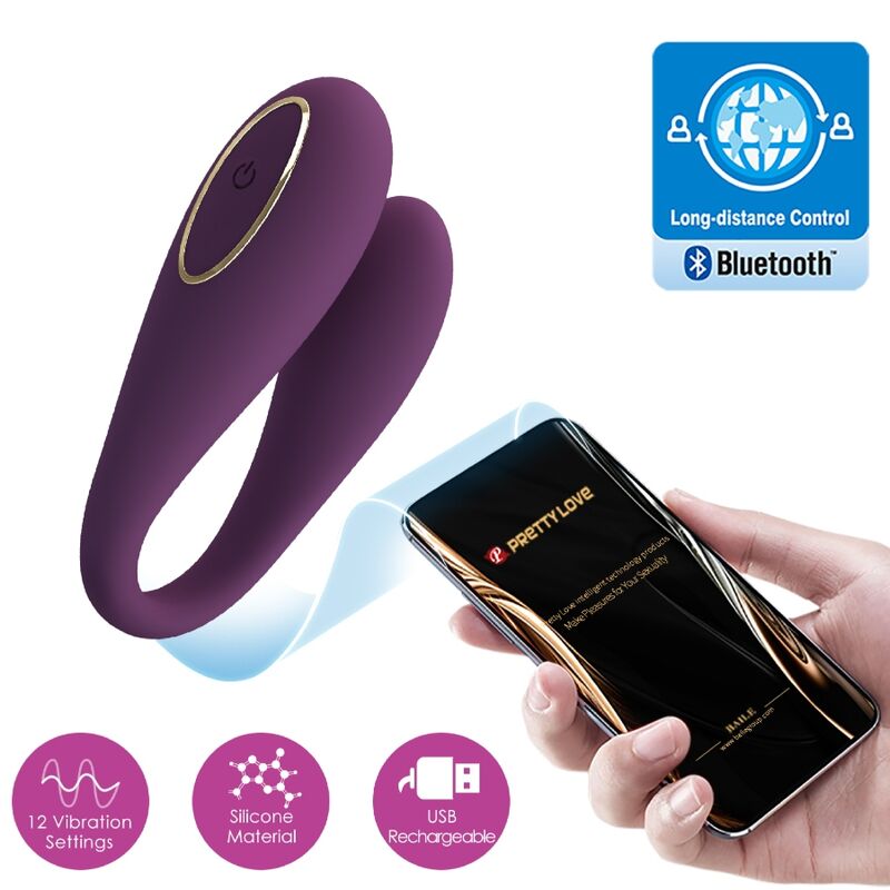 Vibratore Rabbit con Telecomando Pretty Love August — 12 Funzioni