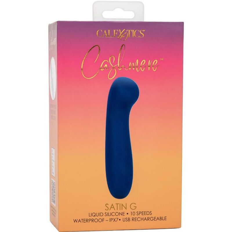 Vibratore Wand Calexotics Cashmere Satin G — Silicone, Blu