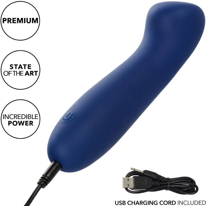 Vibratore Wand Calexotics Cashmere Satin G — Silicone, Blu