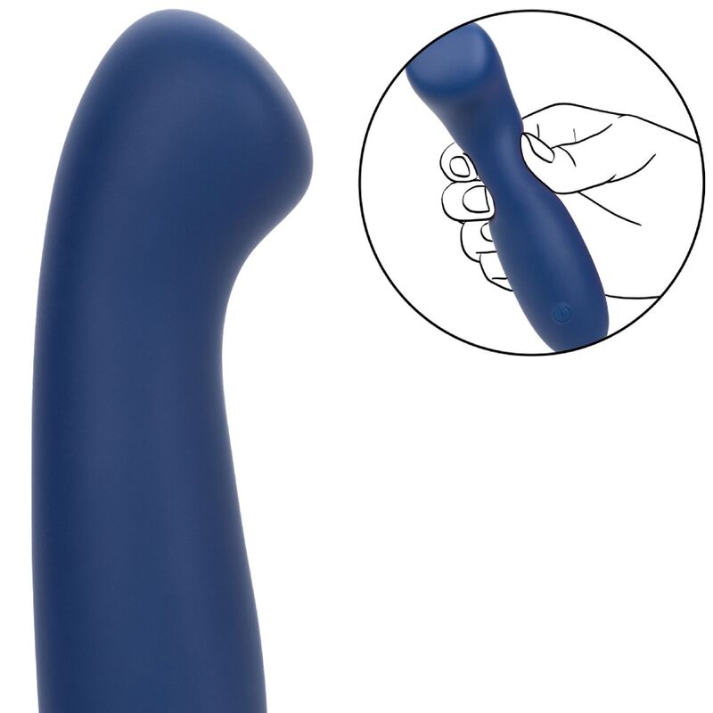 Vibratore Wand Calexotics Cashmere Satin G — Silicone, Blu