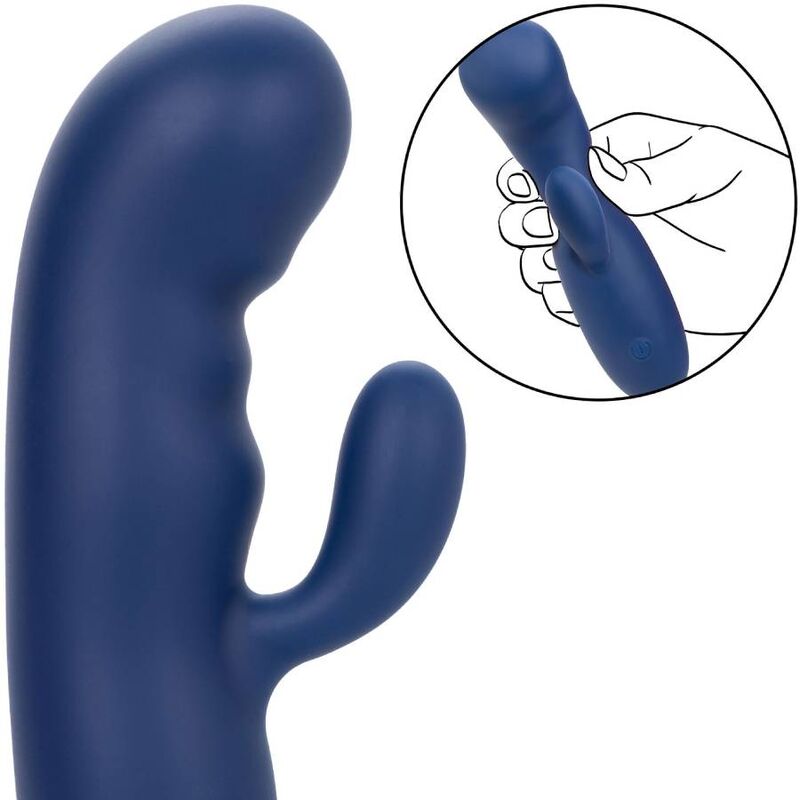 Vibratore Punto G Calexotics Cashmere Silk Duo — Silicone, blu