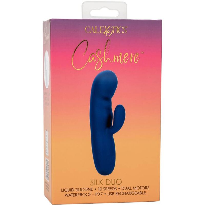 Vibratore Punto G Calexotics Cashmere Silk Duo — Silicone, blu
