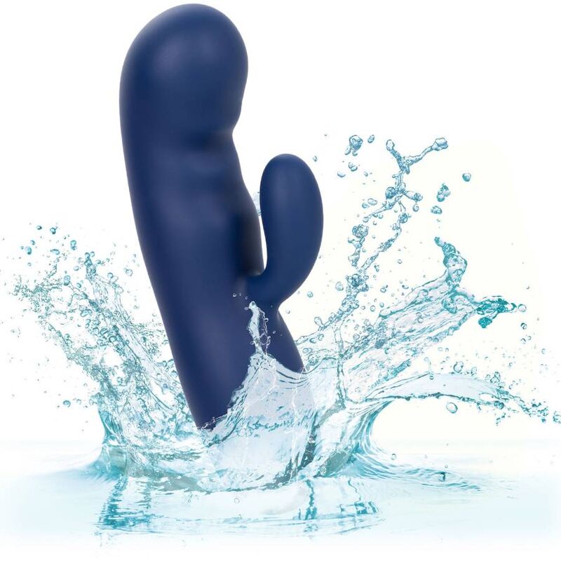 Vibratore Punto G Calexotics Cashmere Silk Duo — Silicone, blu