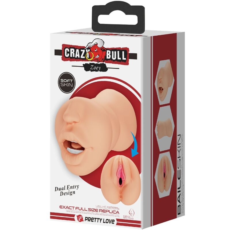 Masturbatore Maschile Doppio Canale Crazy Bull Zoey — Vagina