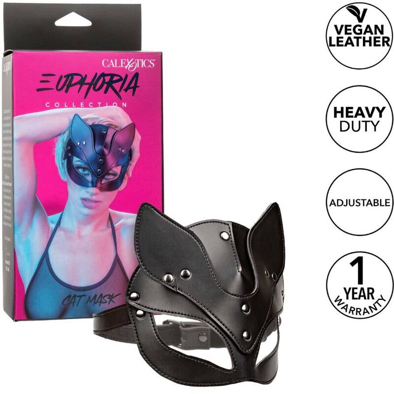 Maschera BDSM da Gatto Calexotics Euphoria — Velluto e Vegan