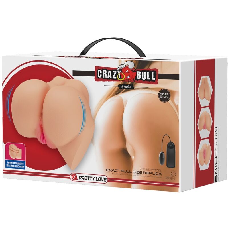 Masturbatore Maschile Doppio Canale Crazy Bull Emilia — Vibrante