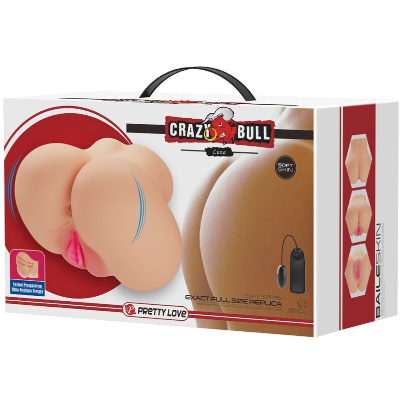 Masturbatore Maschile Doppio Canale Crazy Bull Luna — Vibrante