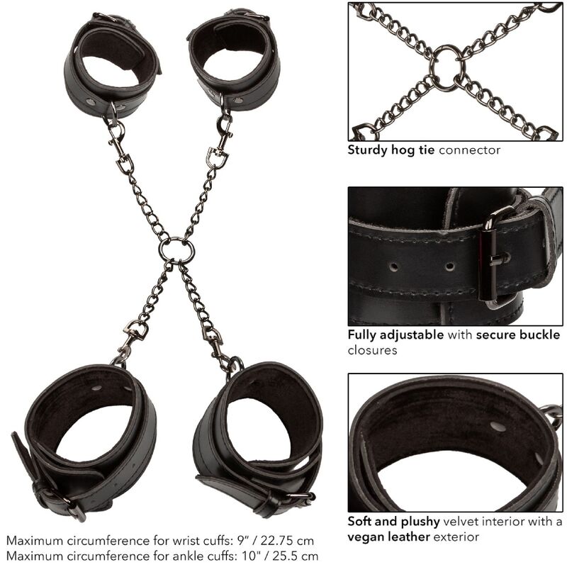 Kit Bondage Hog Tie Calexotics Euphoria — 4 Manette Regolabili