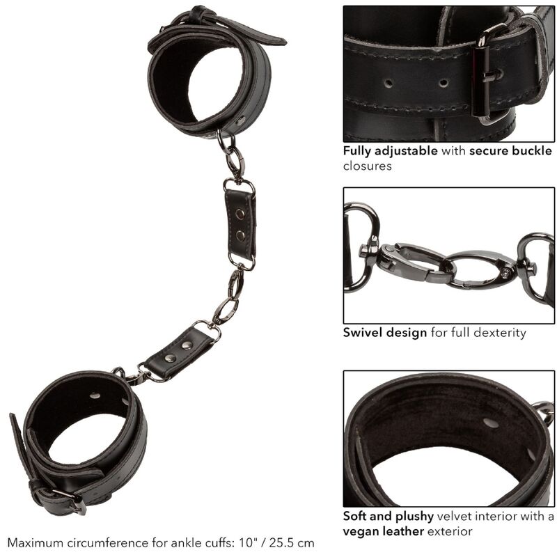 Cavigliere Bondage Calexotics Euphoria — Set 2, Velluto e Vegan