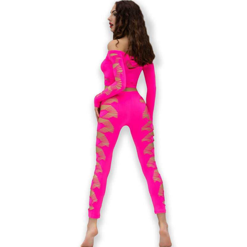 Set Top e Leggings Senza Cuciture Chilirose CR 4632 — Fucsia