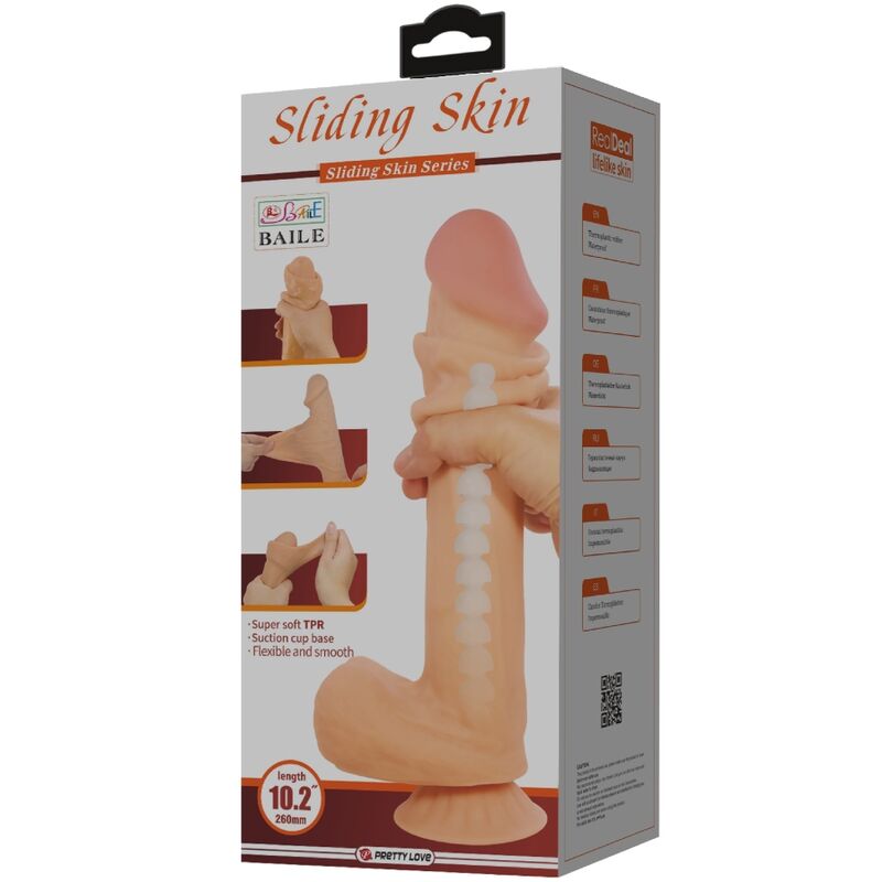 Dildo Realistico con Ventosa Pretty Love Sliding Skin — 26 cm