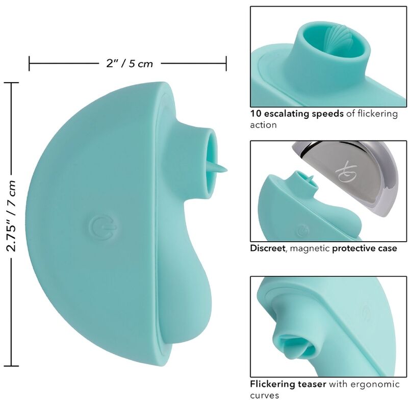 Stimolatore Clitoride Vibrante Calexotics Ovation Rave — Verde