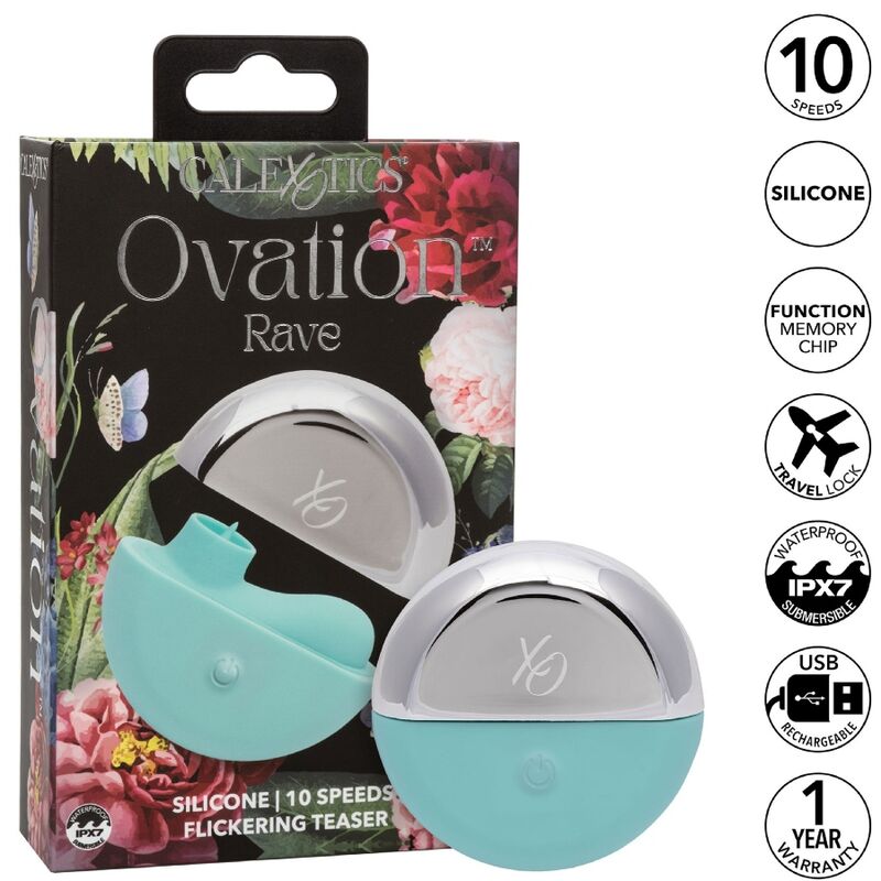 Stimolatore Clitoride Vibrante Calexotics Ovation Rave — Verde