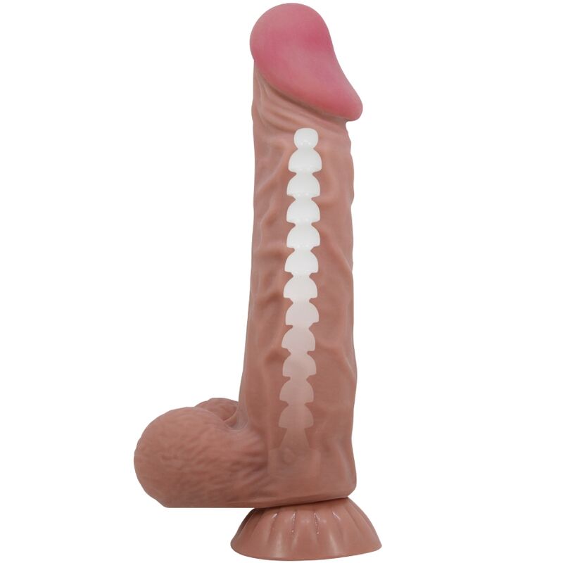Dildo Realistico Sliding Skin Pretty Love — Ventosa, 24 cm