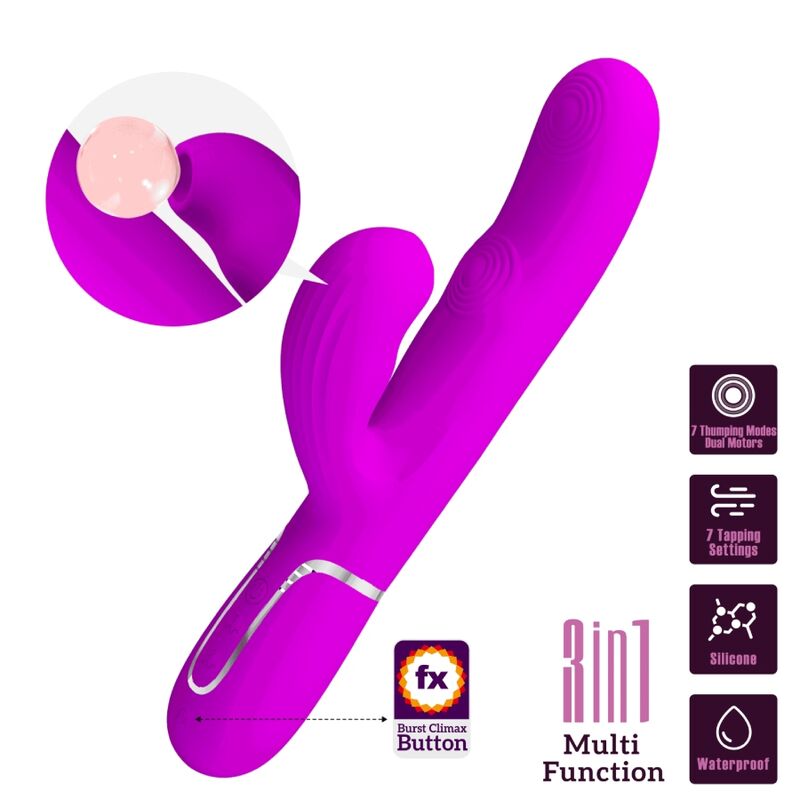 Vibratore Rabbit Multifunzione Pretty Love Perlita — 7 Modalità