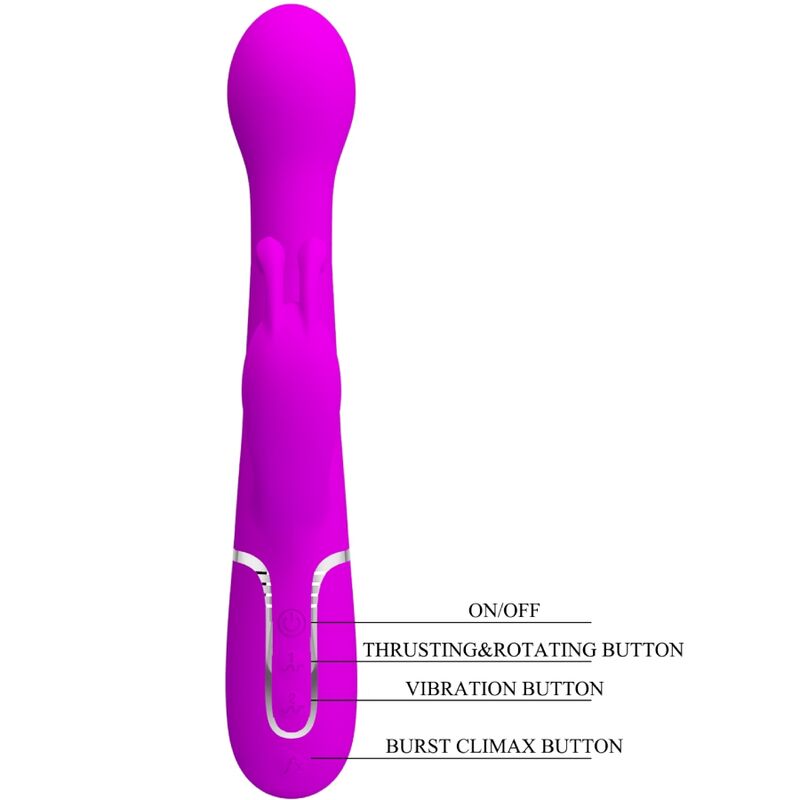 Vibratore Rabbit Pretty Love Dejon — 3 in 1, Viola
