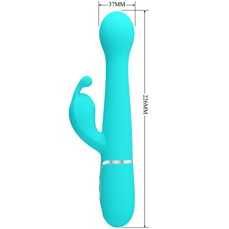 Vibratore Rabbit Pretty Love Dejon — 3 in 1, Verde Acqua