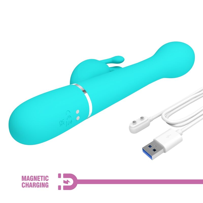 Vibratore Rabbit Pretty Love Dejon — 3 in 1, Verde Acqua