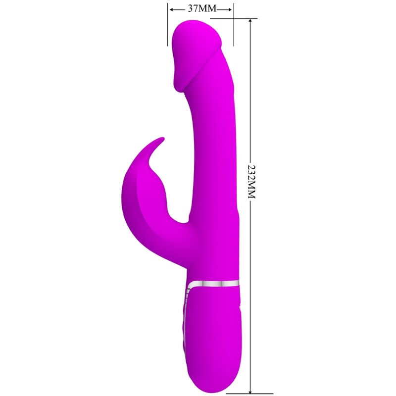 Vibratore Rabbit Pretty Love Dejon — 3 in 1, Fucsia