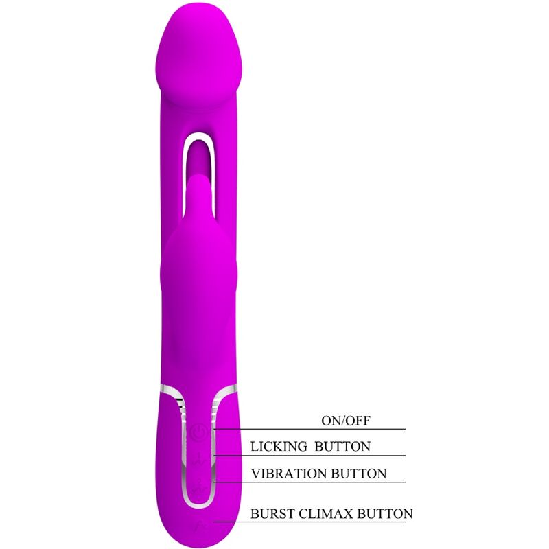 Vibratore Rabbit Pretty Love Dejon — 3 in 1, Fucsia