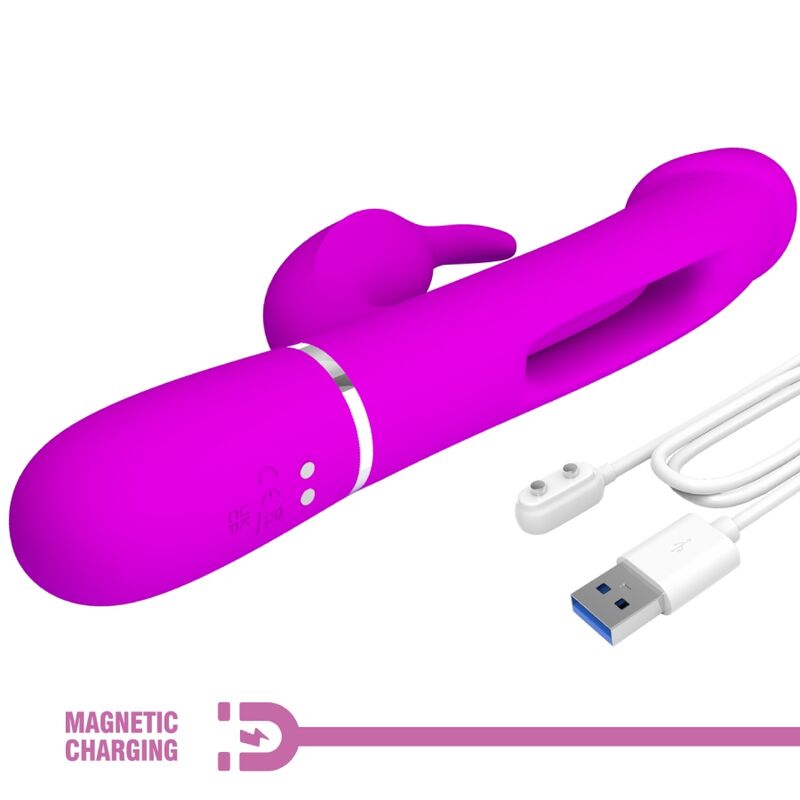 Vibratore Rabbit Pretty Love Dejon — 3 in 1, Fucsia