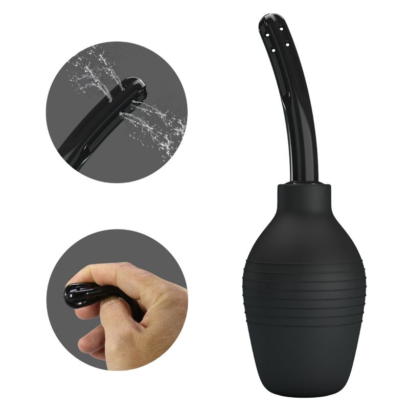 Doccia Anale in Silicone Mr Play Blkc Super Power — Nero